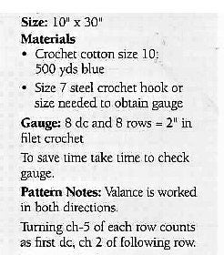 Vintage Thread Crochet Pattern Lace Window Valance Panel Curtain PDF Instant Digital Download Shell Stitch Fans