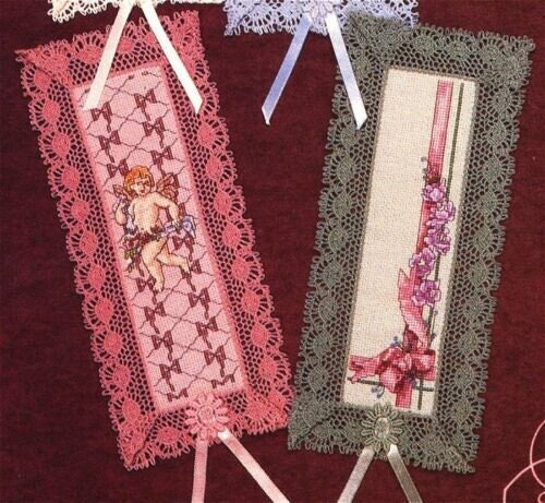 Vintage Cross Stitch Patterns Victorian Bookmarks PDF Instant Digital Download 12 Pretty Embroidered Book Marks Lace Ribbons Beading