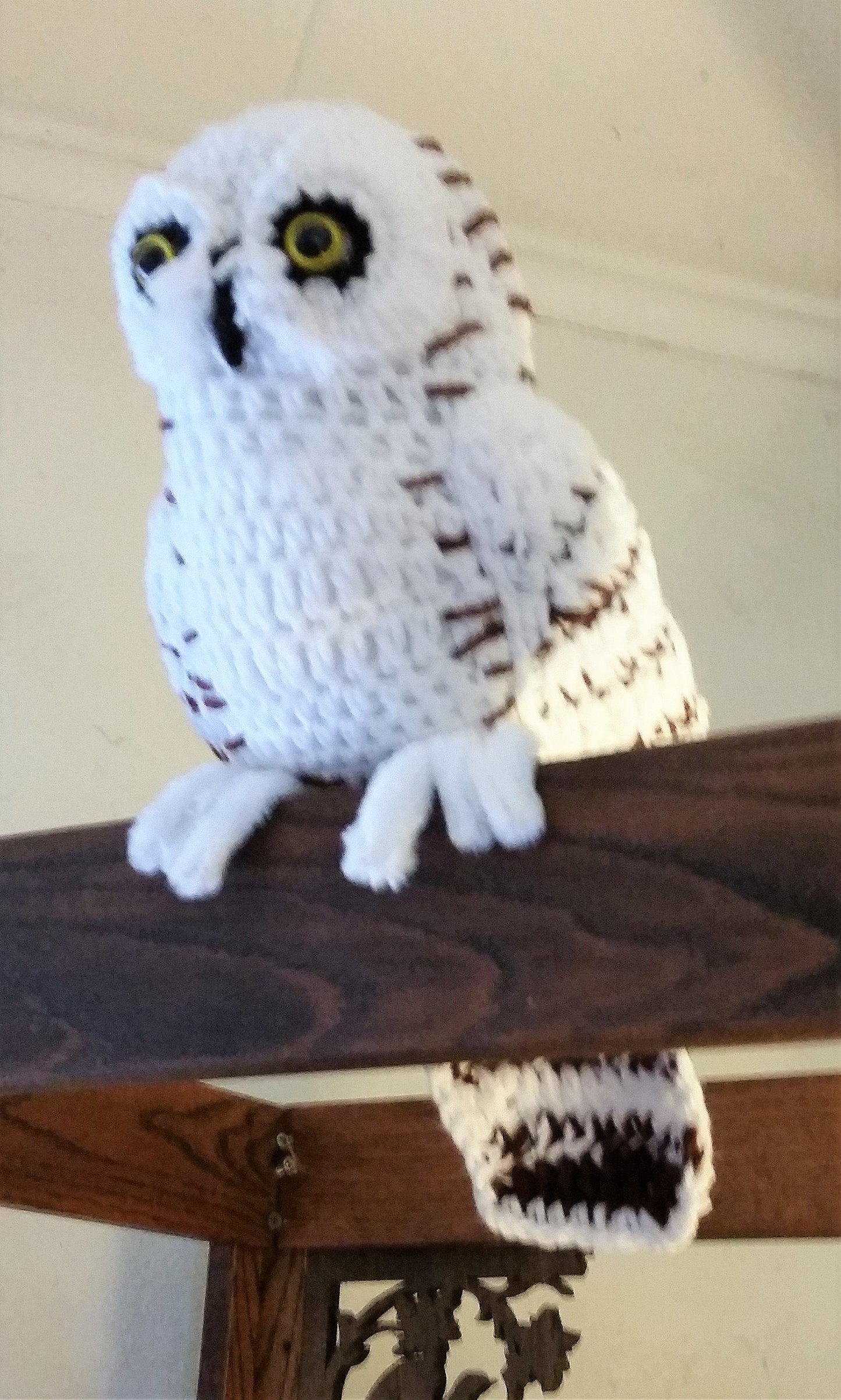 Vintage Crochet Snowy Owl Pattern 13" PDF Instant Digital Download Owl Amigurumi Plush Stuffed Soft Toy Forest Woodland Animal 4 Ply