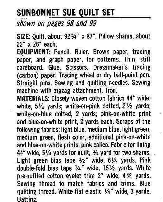 Vintage Sewing Pattern Sunbonnet Sue Quilt & Pillow Shams Set PDF Instant Digital Download Dresden Plate Patchwork Applique Bedspread 92x87