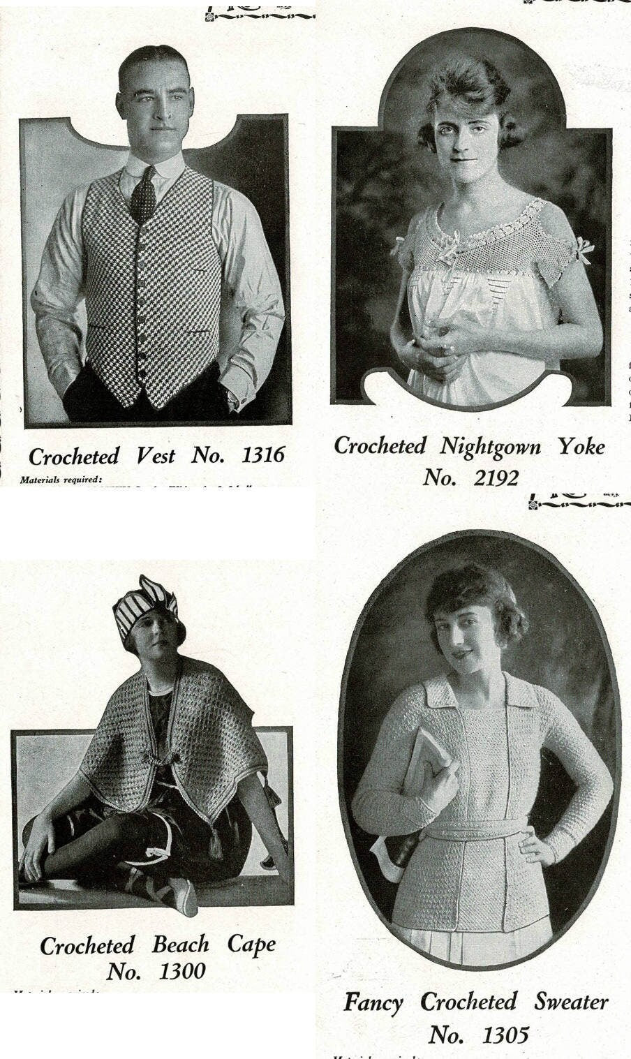 Vintage 1919 Antique Royal Society Crochet Knitting Patterns eBook Victorian Family Fashion Household Projects PDF Instant Digital Download