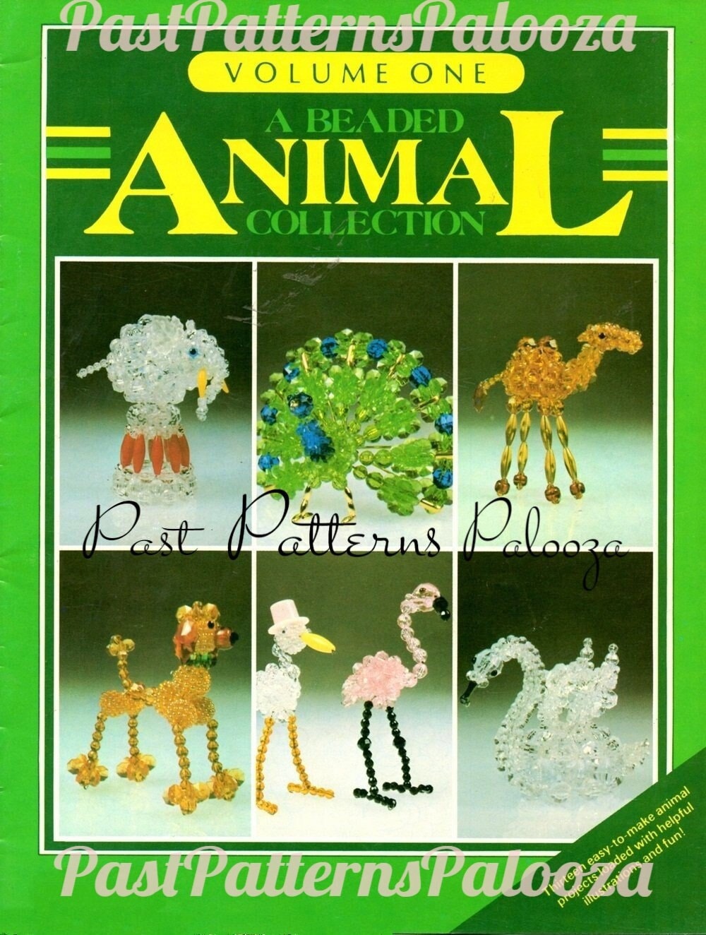 Vintage Beading Pattern Cute Animal Collection 13 Figures PDF Instant Digital Download Zoo Safari Fantasy Pet Bead Craft Figurine Dolls