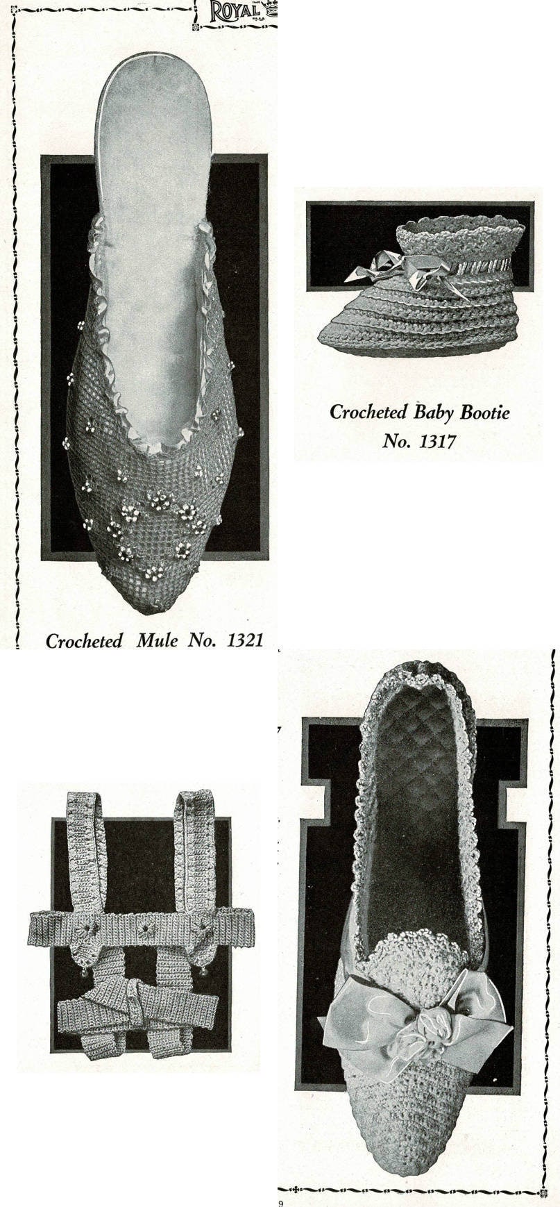 Vintage 1919 Antique Royal Society Crochet Knitting Patterns eBook Victorian Family Fashion Household Projects PDF Instant Digital Download