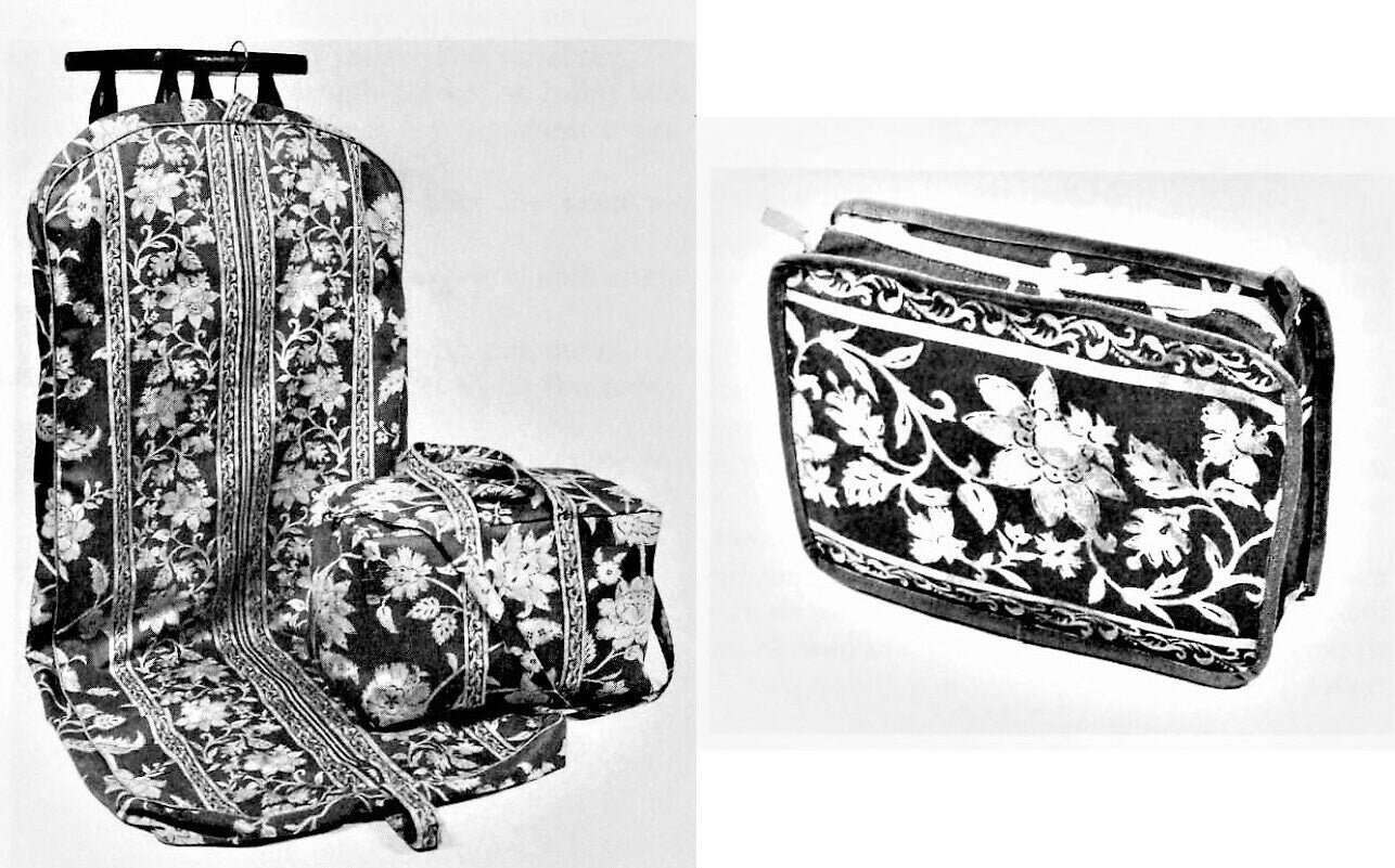 Vintage Travel Ensemble Sewing Pattern Hanging Garment Bag Tote Duffle Bag Cosmetic Case PDF Instant Digital Download Fabric Travel Trio