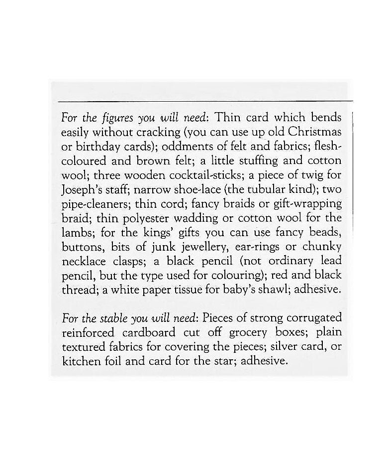 Vintage Christmas Craft Pattern 10" Nativity Set with Stable PDF Instant Digital Download Felt + Fabric No Sew Holiday Project