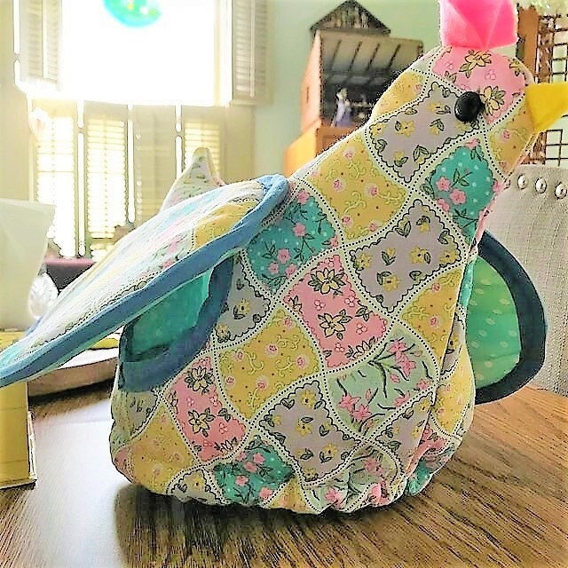 Vintage Sewing Pattern Henny Penny Bun Warmer Gingham Chicken Hen Bread Basket Cover PDF Instant Digital Download Country Farmhouse Chic