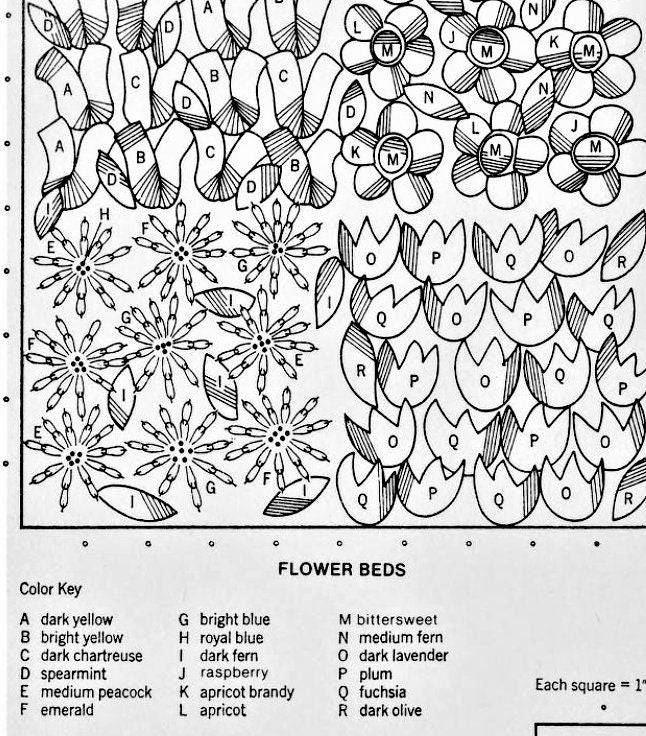 Vintage Crewel Embroidery Sewing Pattern 14" Flower Power Folk Art Pillows PDF Instant Digital Download 3 Floral Folksy Kitch Art Cushions
