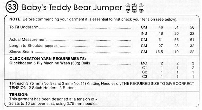 Vintage Knitting Pattern Baby Boy to Toddler Knit Fair Isle Teddy Bears Motif Sweater Jumper PDF Instant Digital Download 0-2 yrs 5 Ply
