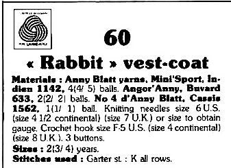 Vintage Knitting Pattern Toddler Girls Bunny Rabbit Sweater Coat PDF Instant Digital Download 2-4 Yrs Angora Wool Blend Easter Vest Jacket