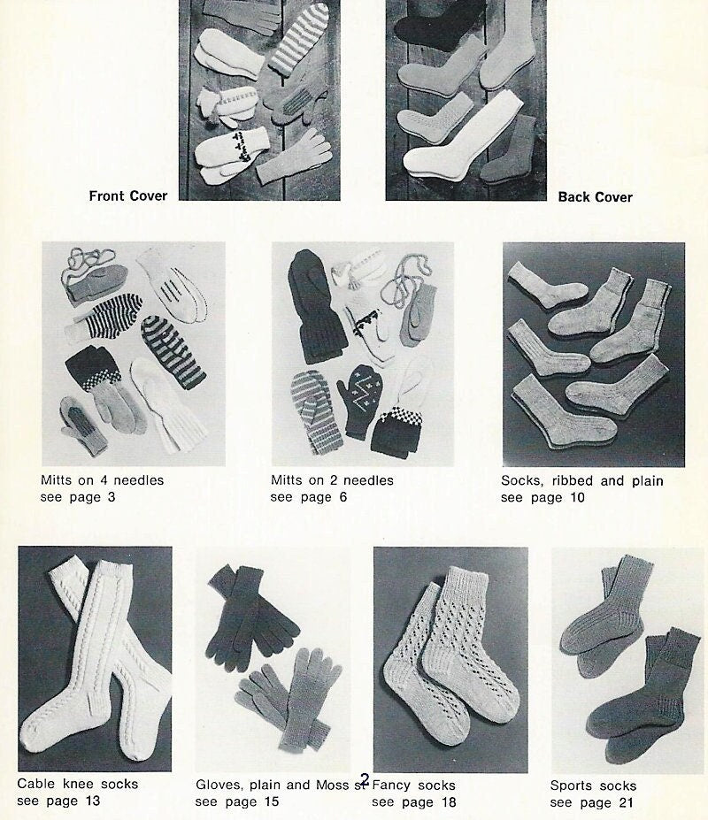Vintage Knitting Patterns Boys Girls Childrens Socks Mittens Gloves Lot PDF Instant Digital Download Kids Quick Easy Simple Socks 2-12 Years