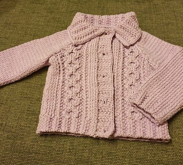 Vintage Knitting Pattern Baby Cable Knit Hoodie Jacket Cardigan Sweater Set PDF Instant Digital Download 0-6 years 8 Ply