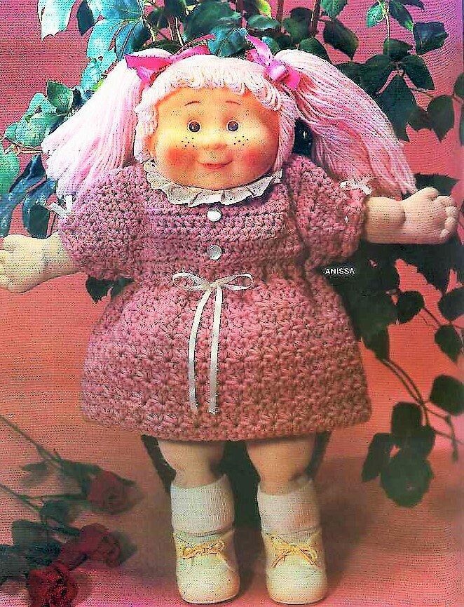 Vintage Crochet Pattern Cute Wardrobes for 16-19 Inch Soft Sculpture Dolls PDF Instant Digital Download Cabbage Patch Kids Baby Toothie