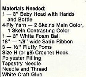Vintage Crochet Pattern Baby Doll In A Blanket PDF Instant Digital Download Crocheted Dolls Inside a Blanket 4 Ply