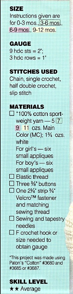 Vintage Crochet Pattern Baby Boy Girl Bubble Romper & Bonnet Hat Set PDF Instant Digital Download Short Summer Sunsuit 3-12m 5 Ply