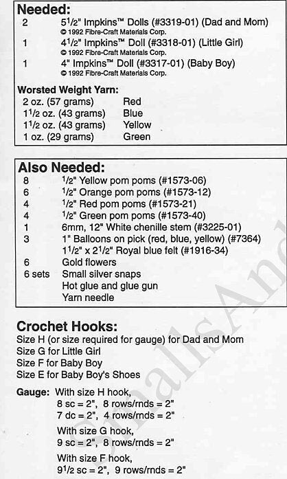 Vintage Crochet Pattern Circus Clown Doll Clothes for 4" 5" 6" Impkins Cutie Cupid Kewpie Dolls PDF Instant Digital Download 10 Ply