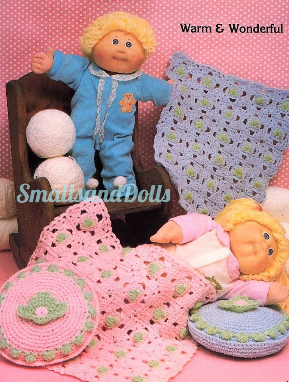 Vintage Crochet Patterns Cabbage Patch Kids Dolls Outfits 20 Designs PDF Instant Digital Download Girl Boy Dolls Easy to Stitch in 10 Ply