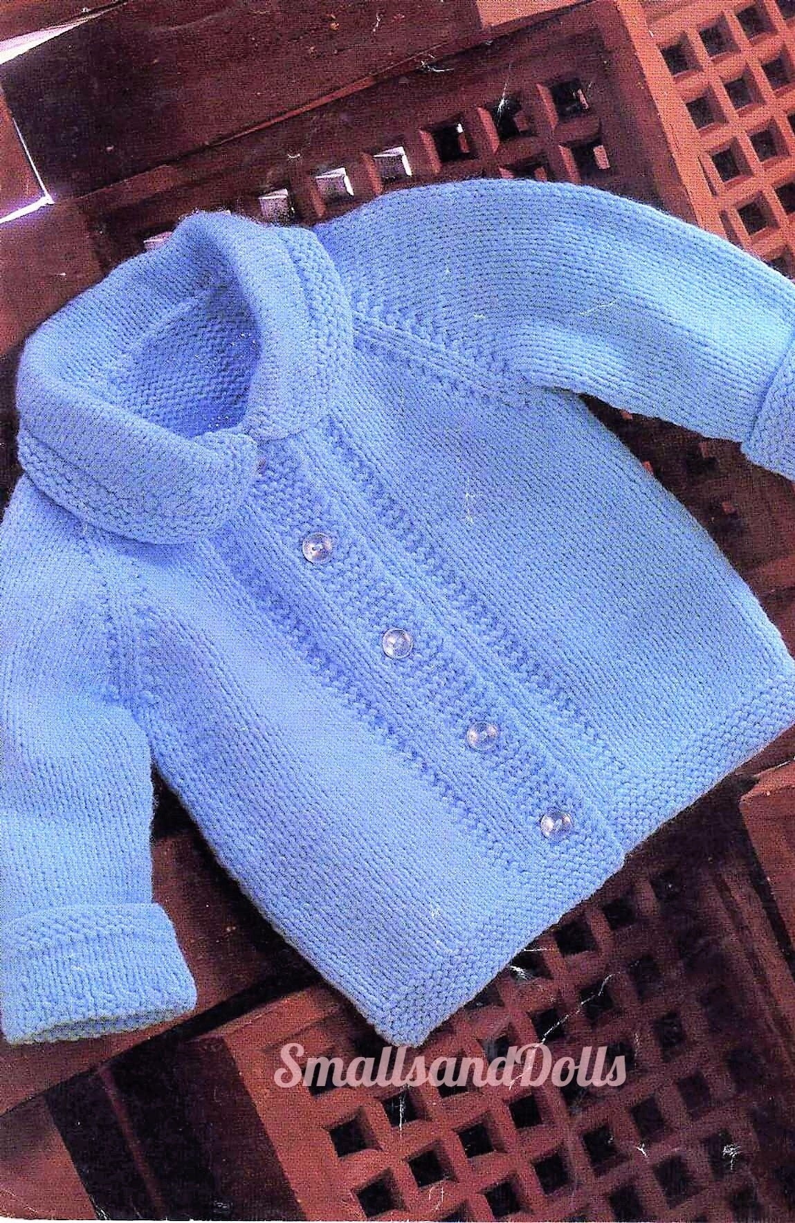 Vintage Knitting Pattern Baby Boy Royal Prince Jacket Cardigan Sweater Coat PDF Instant Digital Download 0 - 2 yrs 3-Ply 4-Ply DK 8-Ply