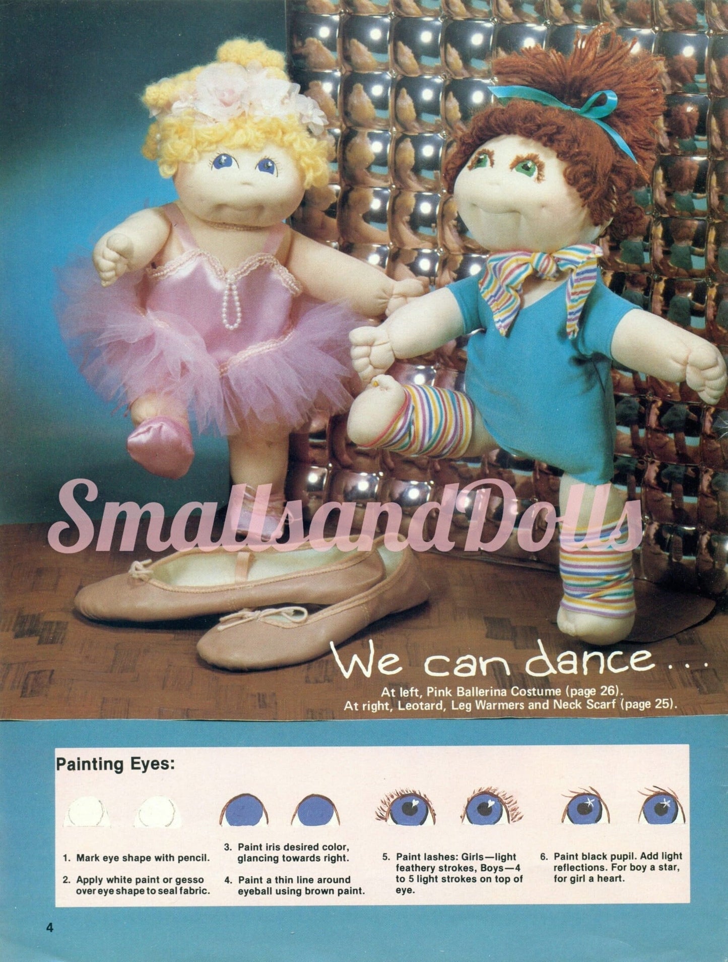 Vintage Sewing Patterns 15" Big Kids & Babies Soft Sculpture Toy Dolls With Outfits PDF Instant Digital Download Retro Cute Fabric Dollys