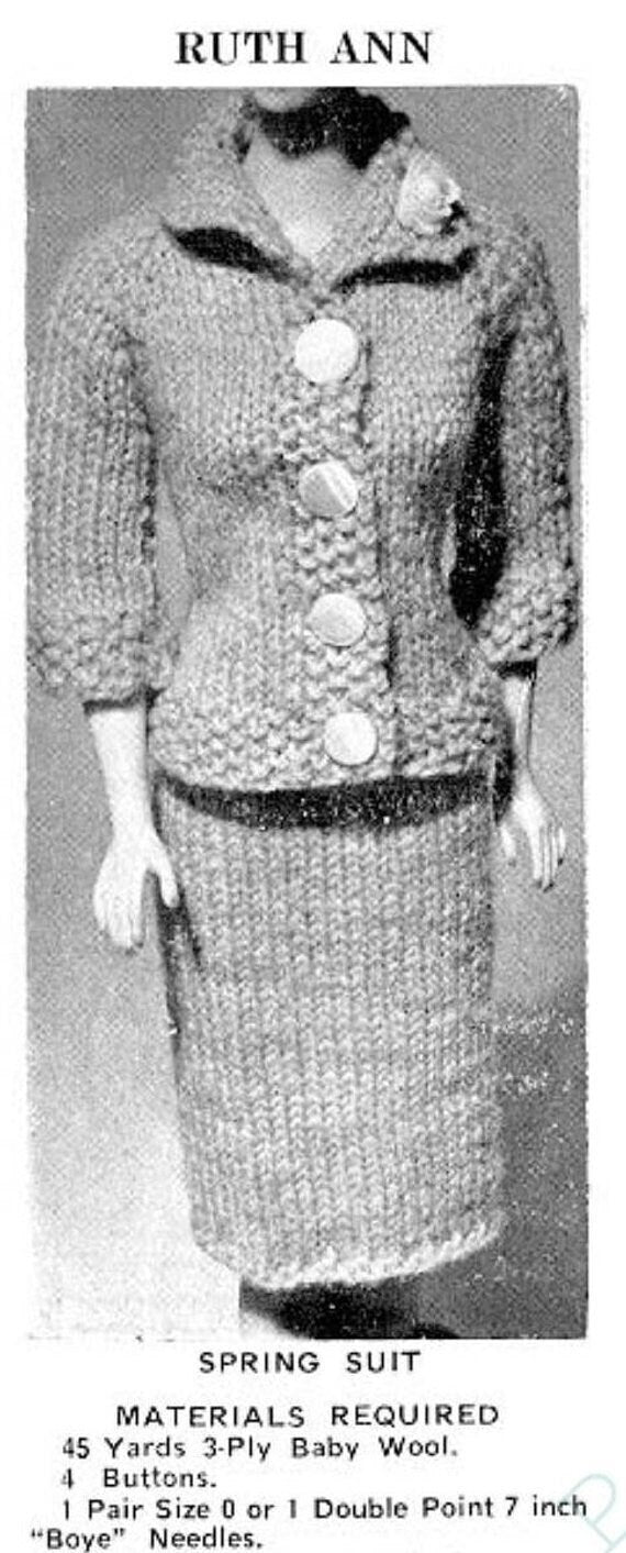 Vintage Knitting Pattern 1963 Fashion Doll Clothes 17 Knitted Dressy Party Designs For 11" Teen Dolls PDF Instant Digtial Download Book 2