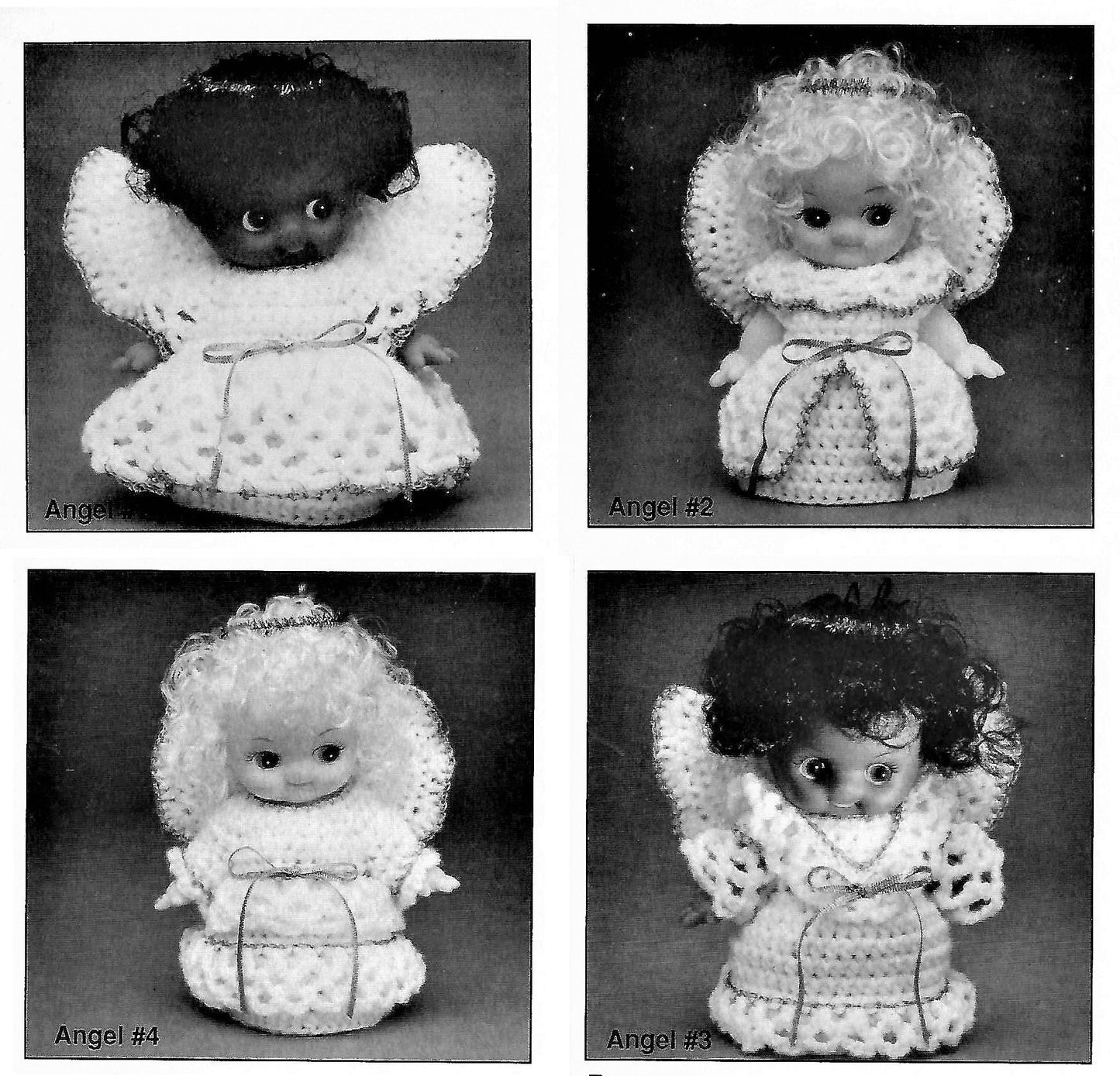 Vintage Crochet Pattern 5.5" Cutie Cupid Christmas Angel Dolls Kewpie Impkins Dolls PDF Instant Digital Download 4 Designs 10 Ply