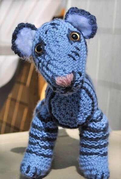 Vintage 1960s Knitting Pattern Retro Knit Tiger Soft Toy PDF Instant Digital Download Circus Zoo Safari Amigurumi Cotton Thread no. 4