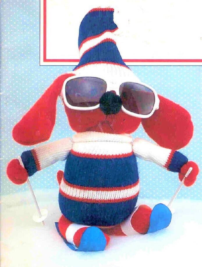 Vintage Sewing Pattern Cute Animal Sock Dolls PDF Instant Digital Download 16 Soft Toy Critters Panda Koala Frog Raccoon Duck Pig
