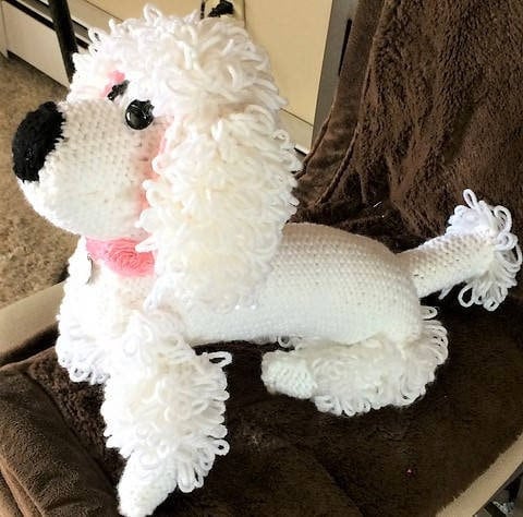 Vintage Knitting Pattern 10" Knit Poodle Toy Dog PDF Instant Digital Download Retro 1950s Stuffed Plush Girl Puppy Amigurumi 3 Ply