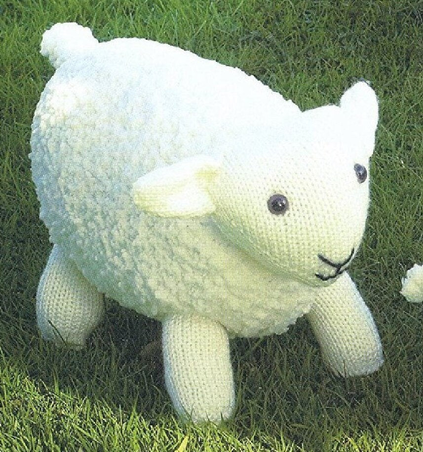 Vintage Knitting Pattern Knit Sheep and Lamb PDF Instant Digital Download Animal Amigurumi Ewe and Baby Soft Toys