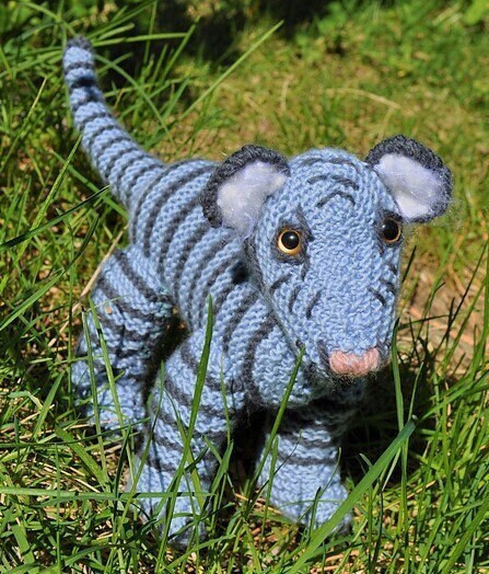 Vintage 1960s Knitting Pattern Retro Knit Tiger Soft Toy PDF Instant Digital Download Circus Zoo Safari Amigurumi Cotton Thread no. 4