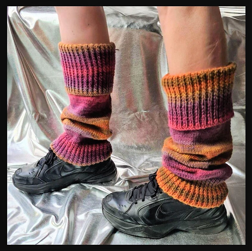 Vintage Knitting Patterns Womens Girls Legwarmers PDF Instant Digital Download Retro Leg Warmers Quick Easy Knit DK 8 Ply