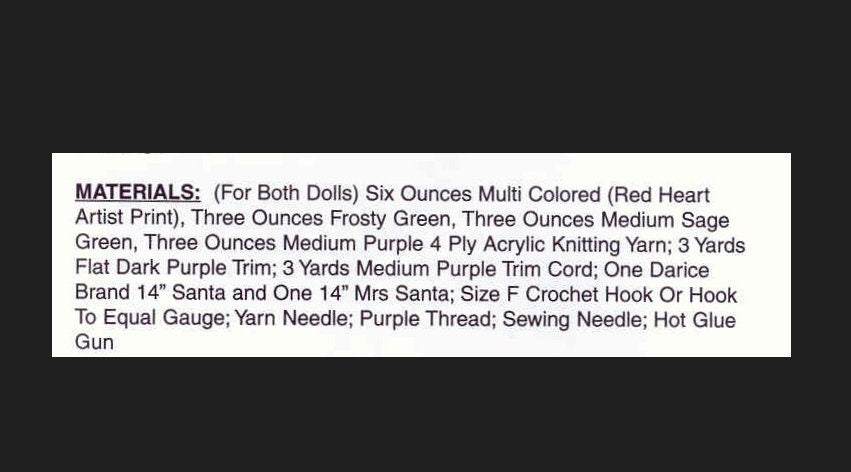 Vintage Crochet Pattern 14" Mystical Plum Blossom Santa and Mrs Claus Christmas Xmas Dolls PDF Instant Digital Download 10 Ply