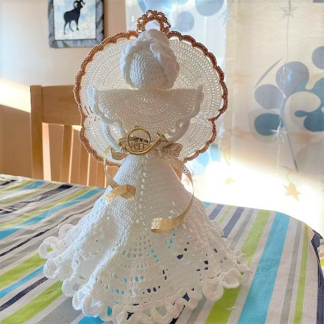 Vintage Crochet Patterns Cotton Thread Lace Christmas Angel Ornaments Centerpieces Tree Toppers PDF Instant Digital Download 7 Designs