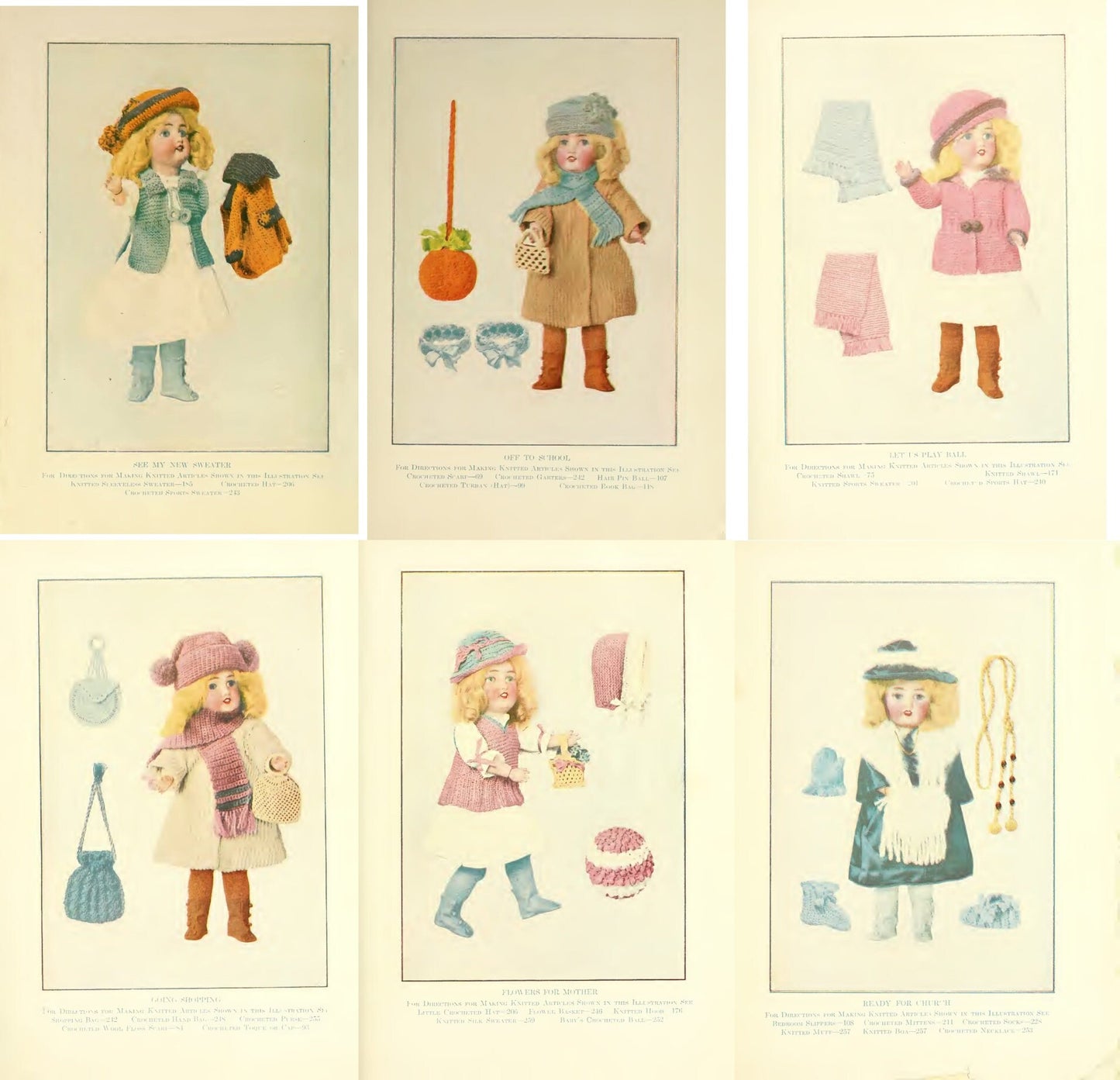 Vintage Knit & Crochet Patterns 18" Dolls The Mary Frances Knitting and Crocheting Book Printable PDF Instant Digital Download Storybook