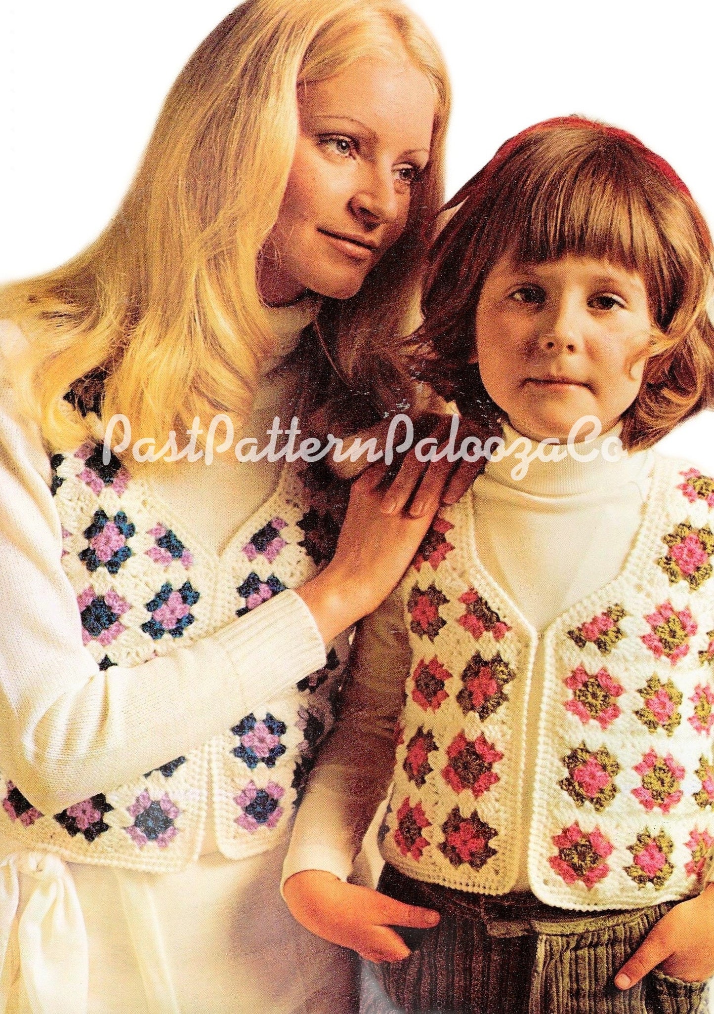 Vintage Crochet Patterns Womens Girls Granny Square Bolero Vests PDF Instant Digital Download Retro Groovy Chic 4 Ply