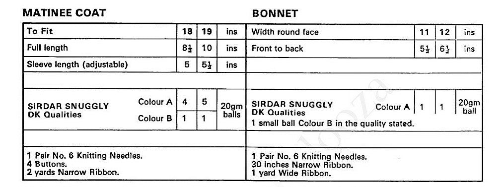 Vintage Knitting Pattern Baby Girl Pretty Matinee Coat Bonnet Set Open Star Waffle Design PDF Instant Digital Download 0-6 yrs DK