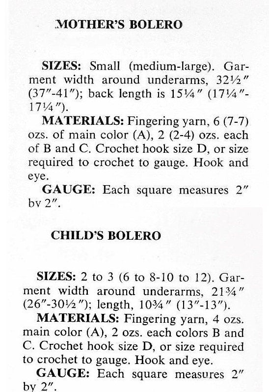Vintage Crochet Patterns Womens Girls Granny Square Bolero Vests PDF Instant Digital Download Retro Groovy Chic 4 Ply