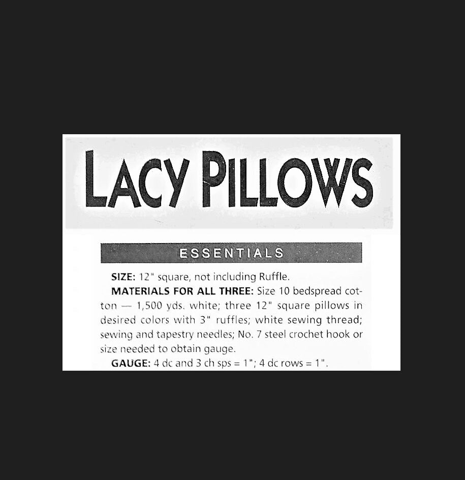 Vintage Filet Crochet Pattern 12" Love Joy Faith Lacy Pillow Fronts PDF Instant Digital Download Inspirational Word Cushions