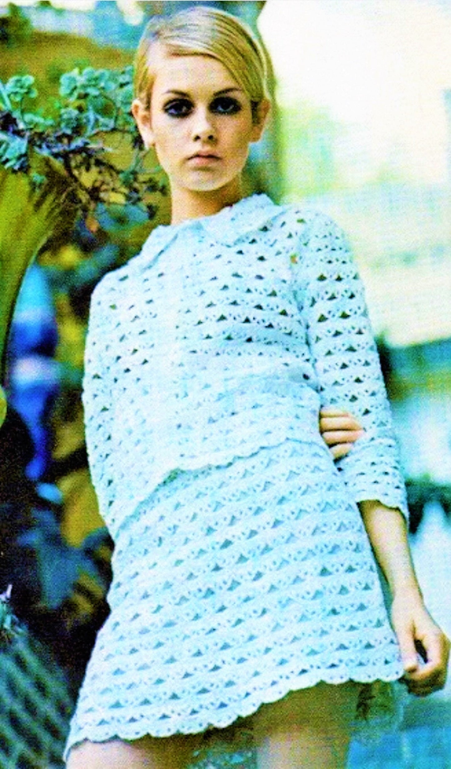 Vintage Quick Crochet Pattern Womens Twiggy Lace Shell Suit Jacket Skirt Set PDF Instant Digital Download 60s Easy Beginners Outfit