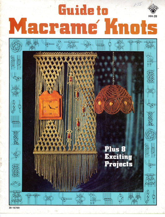 Vintage Guide To Macrame Knots PDF Instant Digital Download 1970s eBook Beginners How To Macrame Step By Step Lessons Plus 8 Projects