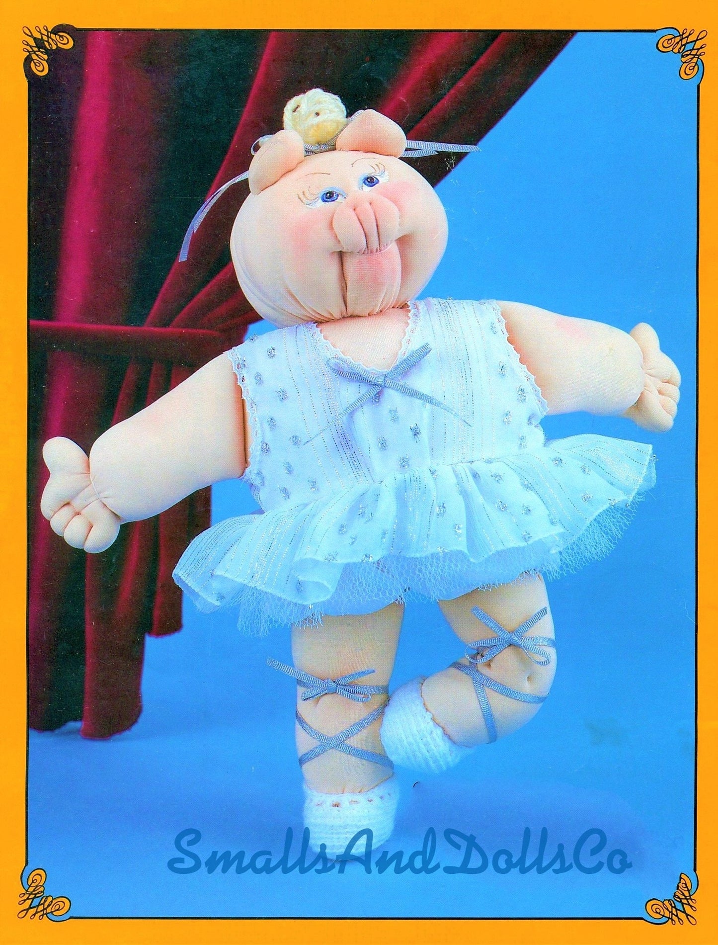 Vintage Sewing Patterns 13" Cute Pig Soft Sculpture Toy Dolls With Outfits PDF Instant Digital Download Retro Pedigree Piglets Fabric Dollys
