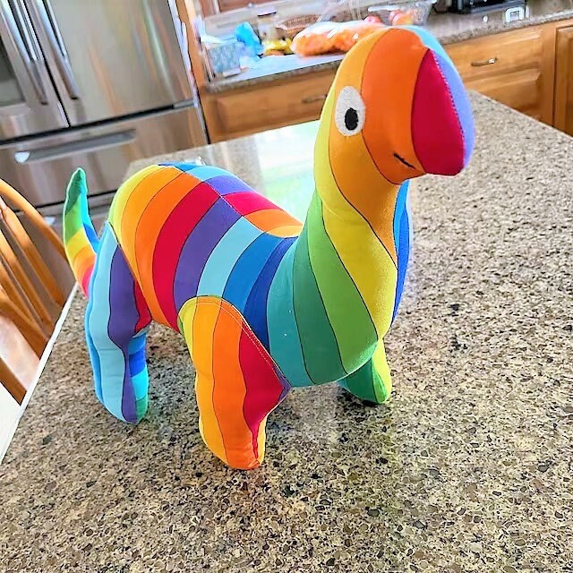 Vintage Sewing Pattern Felt Fabric Dinosaur Soft Sculpture Toy Dolls 26" Brontosaurus 14" Stegosaurus PDF Instant Digital Download