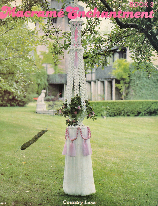 Vintage Macrame Enchantment Book 3 Retro 1970s Macrame Patterns PDF Instant Download Plant Hangers Fountain Hanging Tables Home Decor