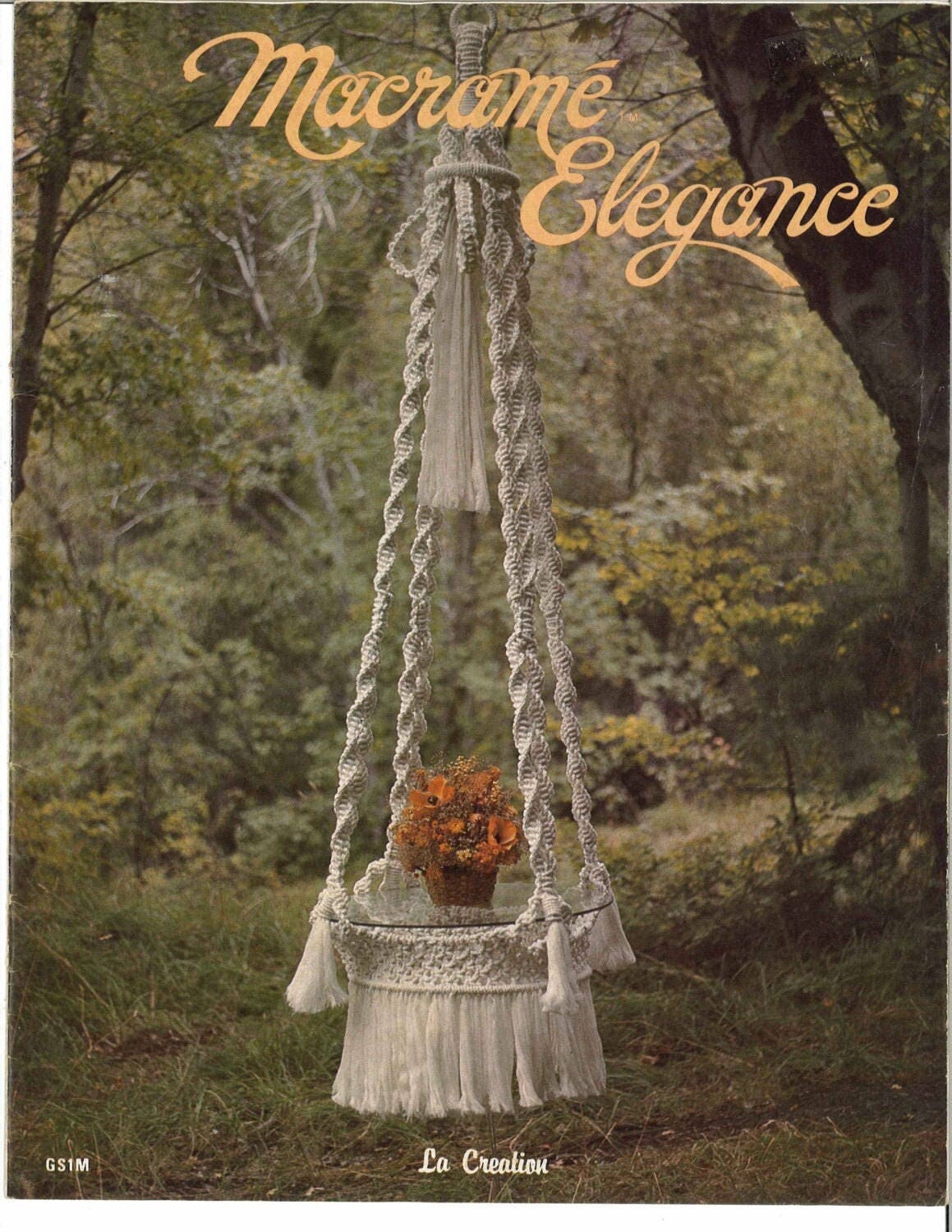 Vintage Macrame Elegance I Patterns Book 1970s Learning Knots How To Instructions PDF Instant Download 20 Projects Pot Hanger Owls Knotwork