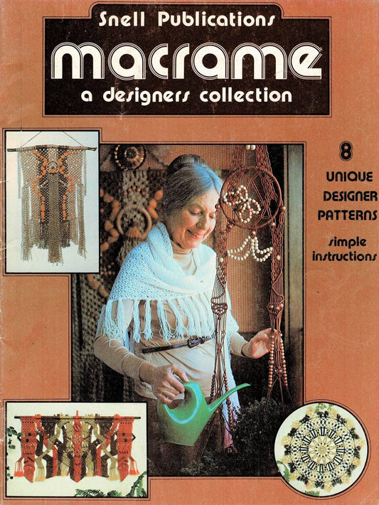 Vintage Macrame Pattern Book A Designers Collection PDF Instant Digital Download Retro 70s Wall Hangings Curtains 8 Award Winning Designs