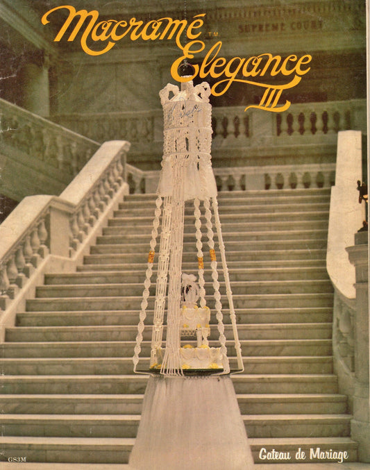 Vintage Macrame Elegance III Patterns Book PDF Instant Digital Download 25 Projects 1970s Wall Art Pot Hangers Curtains Nursery Knotwork