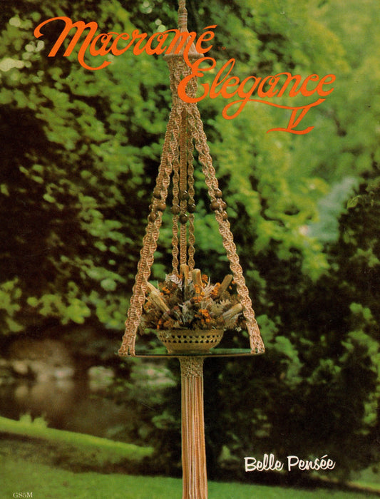 Vintage Macrame Elegance V Patterns Book PDF Instant Digital Download 20 Projects 1970s Wall Art Pot Hangers Plant Holders Knotwork
