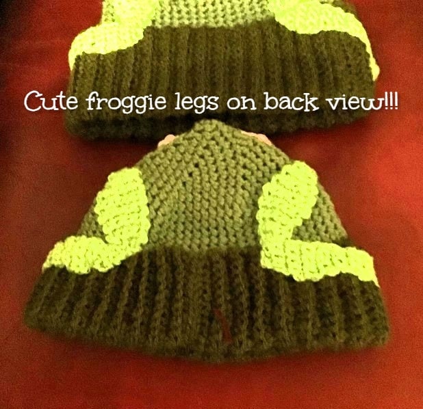 Vintage Crochet Pattern Kids Frog Beanie Hat PDF Instant Digital Download Fun Novelty Crochet Animal Hat 4 Ply