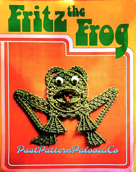 Vintage Macrame Pattern Fritz the Frog Wall Hanging PDF Instant Digital Download Retro 70s Knotting