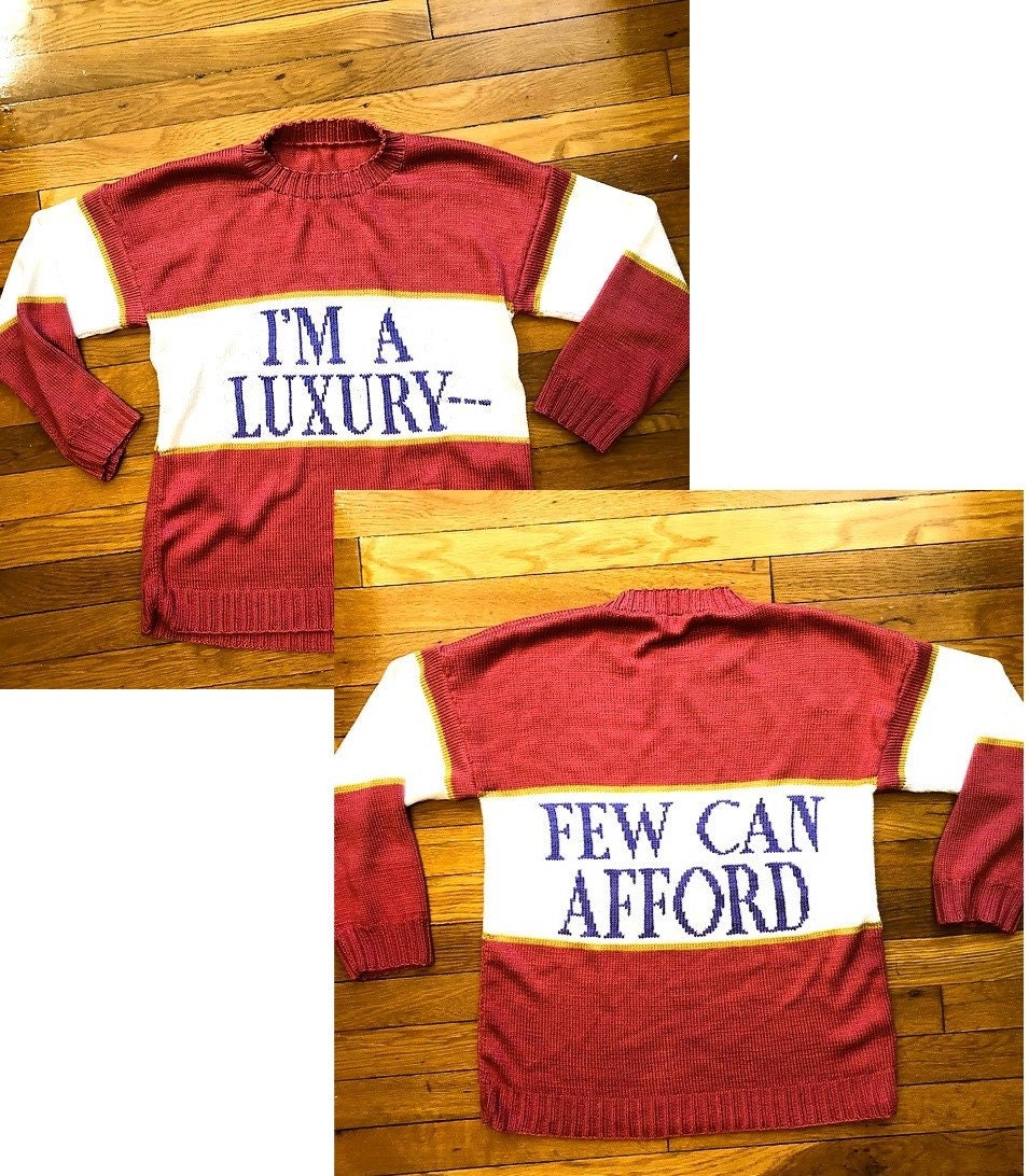 Vintage Knitting Pattern I'm A Luxury Few Can Afford Sweater PDF Instant Digital Download Funny Womens Mens Adult Jumper 4 Ply