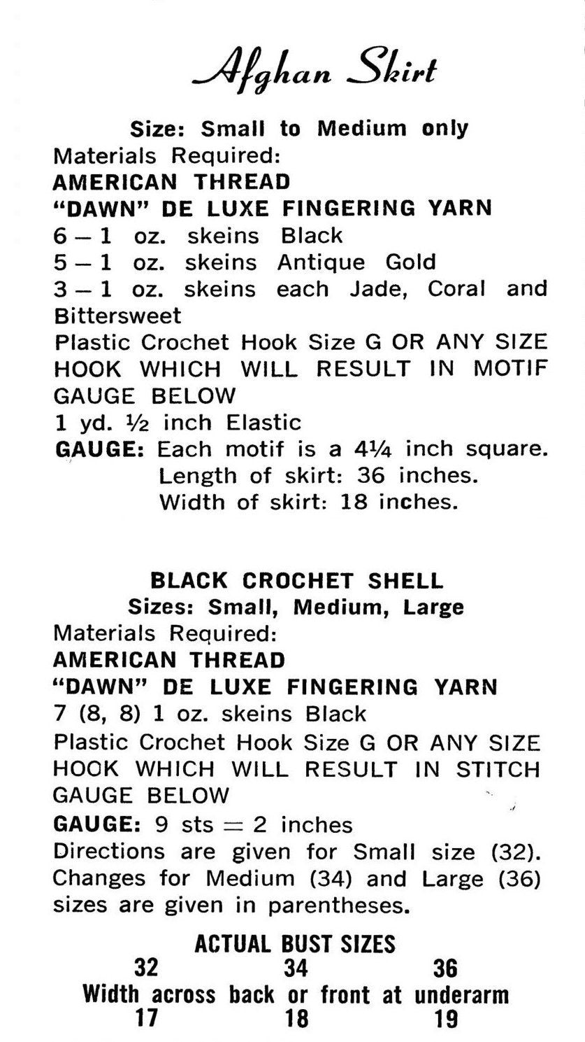 Vintage Crochet Pattern Womens Granny Square Maxi Tube Skirt & Shell Top Outfit PDF Instant Digital Download Boho Retro Chic 4 Ply